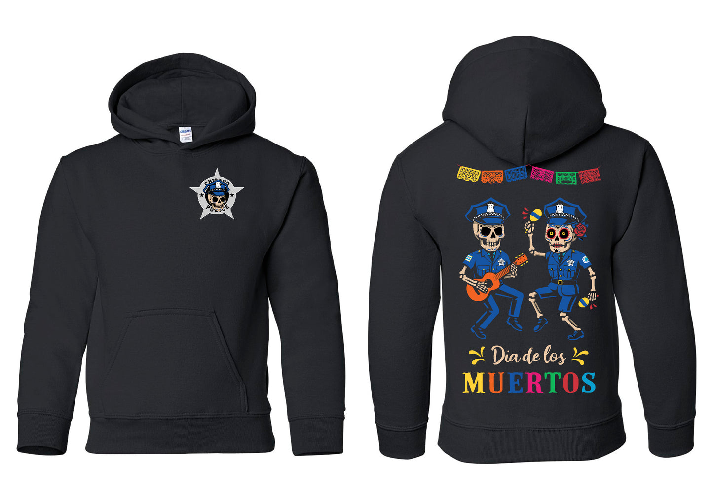 Youth Pull Over Hoodie – Día de los Muertos