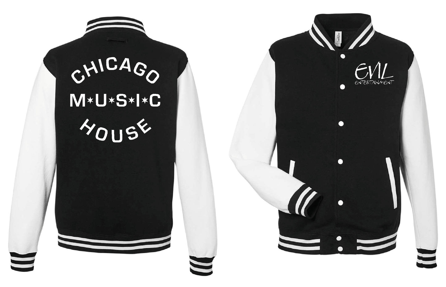 Evil Entertainment Varsity Black & white Jacket