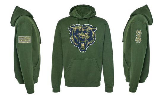 Unisex 2025 Veterans Day Digital Camo Bears Hooded Sweatshirt