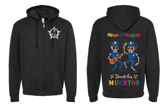 Unisex Zip-Up Hoodie – Día de los Muertos